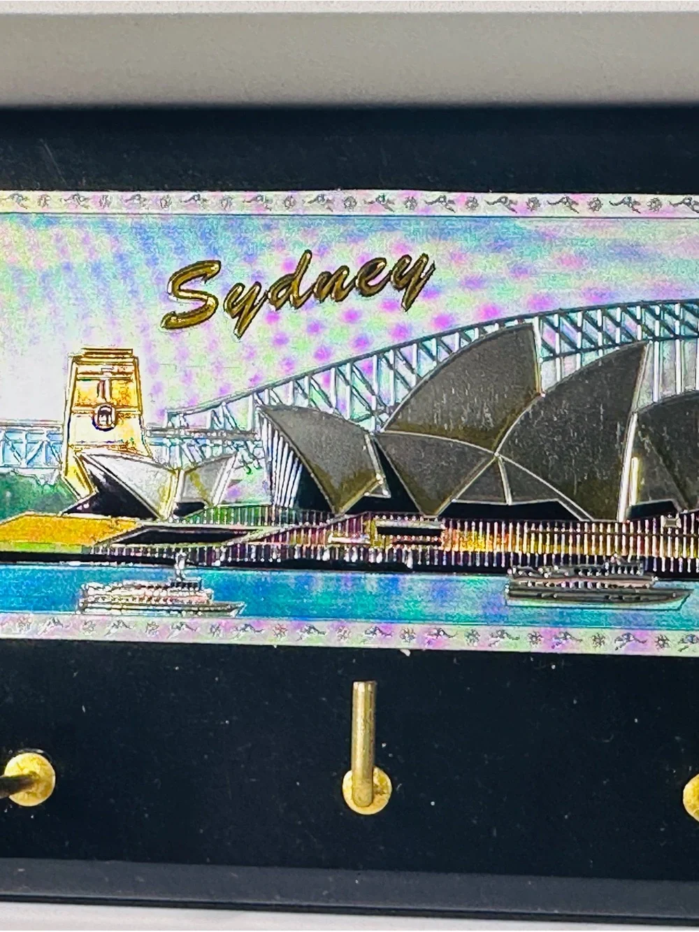 Australia Tourist Souvenir wall hook map vintage key holder New